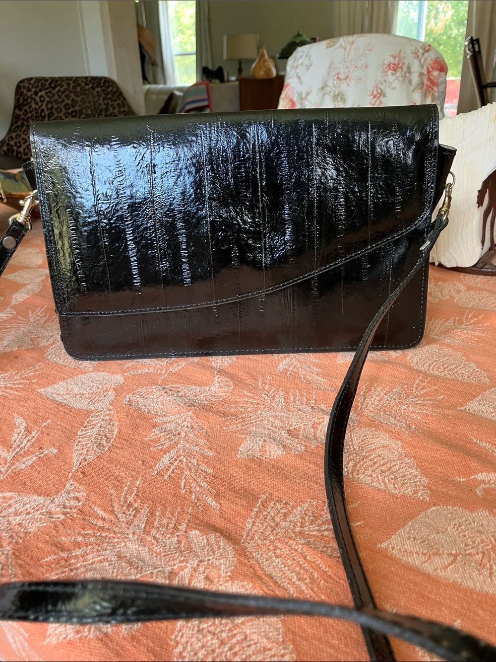 80’s vintage eel skinCrossbody Bag